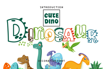 Creative Dinosaur Fonts for Design & Fun Projects