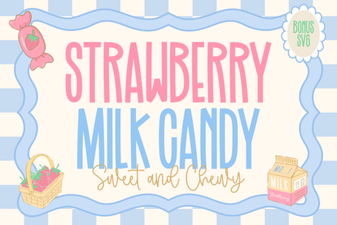 Font Designs for Sweet Strawberry Candy Projects