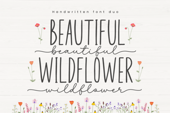 Beautiful Wildflower Duo Font Styles & Project Ideas